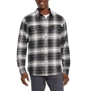 Orvis Men's Flannel Long Sleeve Shirt /Size Medium /‎ Gray / NWT